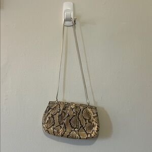 Elegant Snakeskin Crossbody Bag leather vintage with note